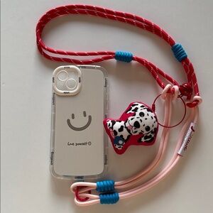 ❤️🩵 Handmade 3-in-1 Lanyard Crossbody | Wrist Phone Strap.